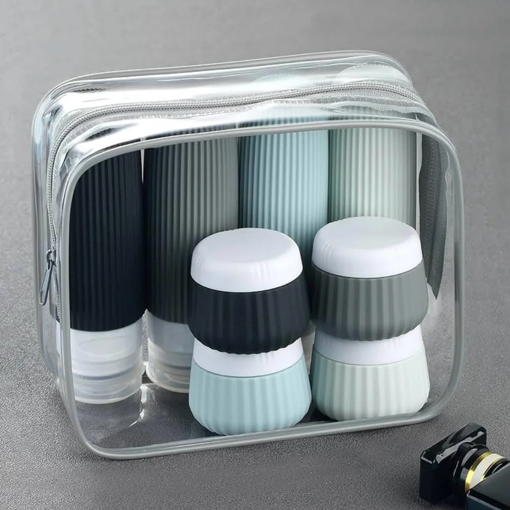 Travel Bottle Set with Clear Case